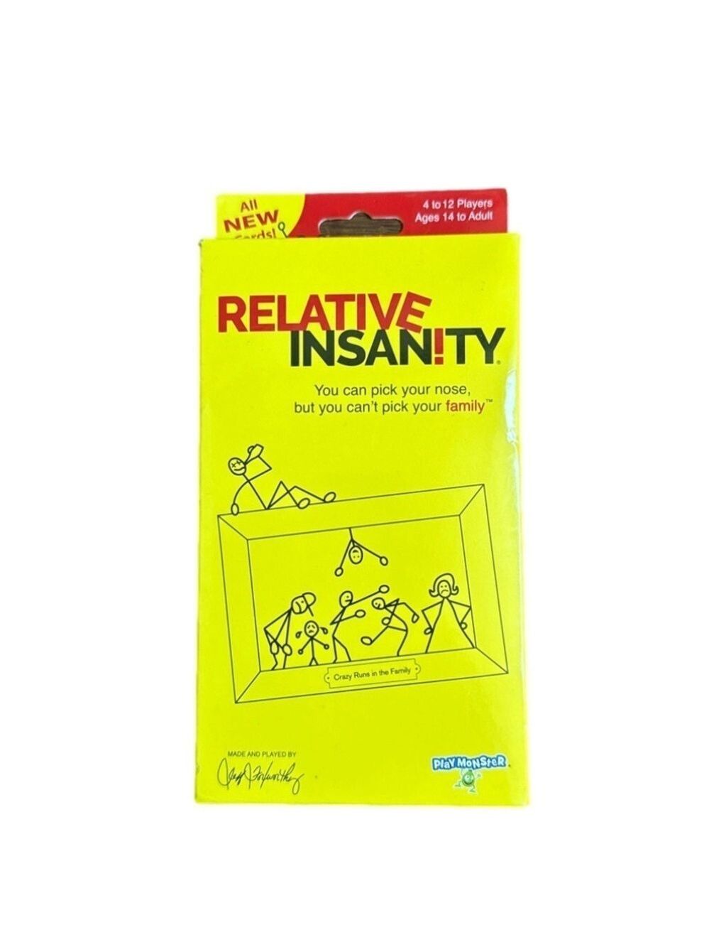 New Sealed PlayMonster Relative Insanity Card Game by Jeff Foxworthy Ages 14 +